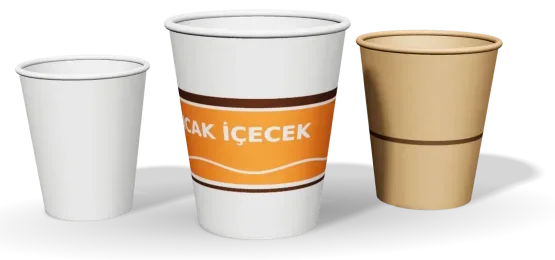 Baskılı, kraft ve beyaz karton bardaklar